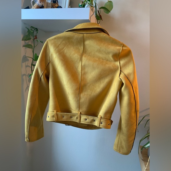 Zara Mustard Faux Suede Coat - Picture 8 of 10